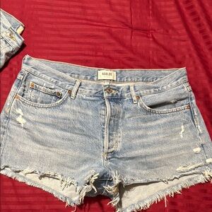 AGOLDE Parker Women's Light Blue Denim Shorts